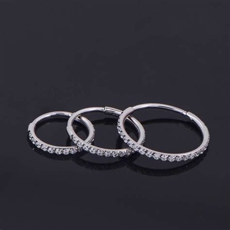 18G 6 8 10 12Mm Piercing Nez Hoop Anneaux Argent 316L Acier Inoxydable