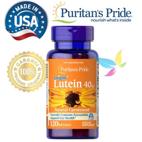 Promo Puritan Pride Lutein Mg With Zeaxanthin Softgels