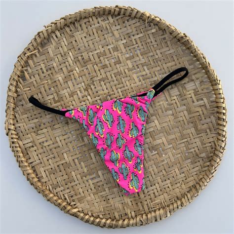 Tanga Semi Fio Cacto Rosa Comprar Em Meu Bikini Novo