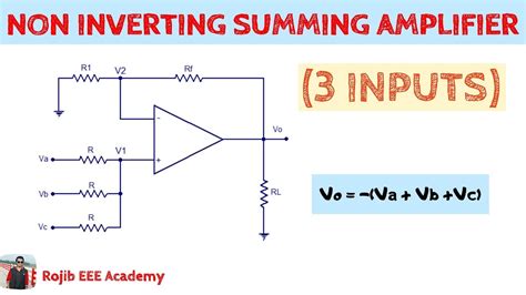 Non Inverting Summing Amplifier Inputs Bangla Youtube