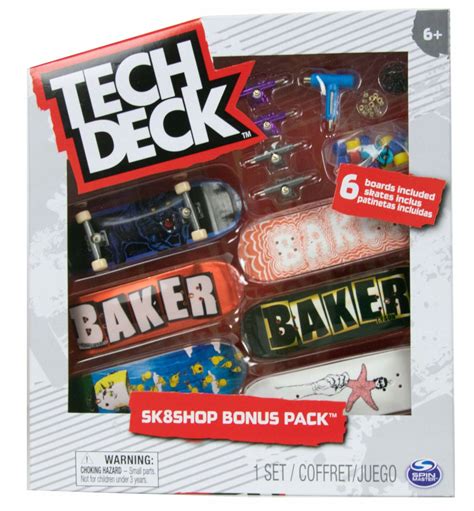 Tech Deck Zestaw 6 Deskorolek Fingerboard Baker 6028845 20136698