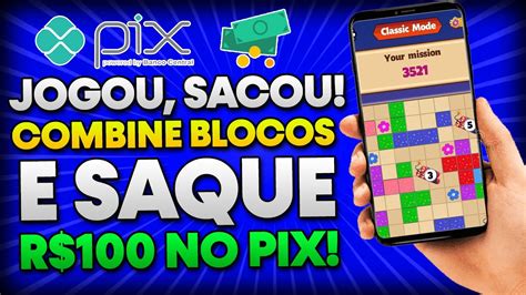 Novo Jogo Pagando R 100 00 No Pix Para Combinar Blocos Jogos Que Pagam