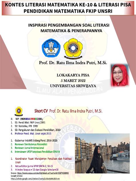 lokakarya pisa prof dr ratu ilma indra putri msi