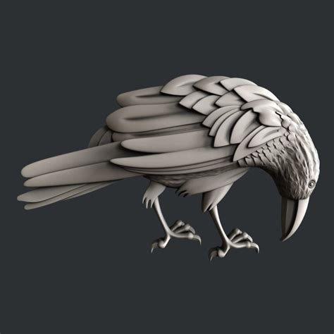 3d STL Models For CNC Raven 3D Model CGTrader