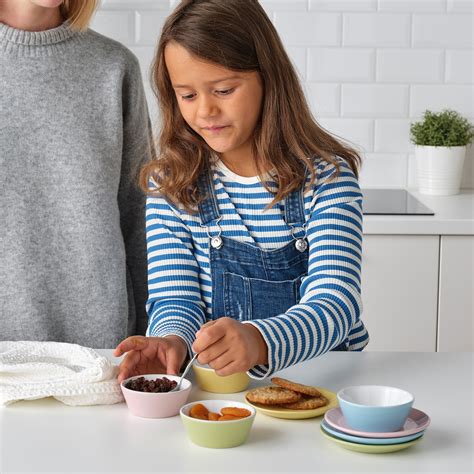 Duktig Piece Plate Bowl Playset Mixed Colours Ikea