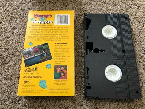 Barney Barneys Best Manners Vhs Grelly Usa