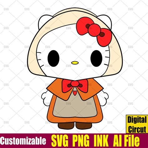 Hello Kitty Thanksgiving Pilgrim SVG,Hello Kitty Ice Cream i | Inspire Uplift