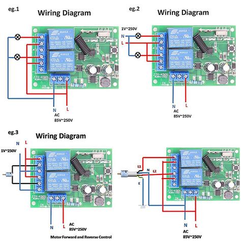 433mhz Télécommande sans fil universelle 220v 10a 2ch Rf Relay