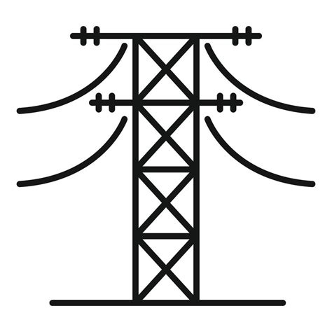 Energy Electric Tower Icon Outline Style 14522724 Vector Art At Vecteezy