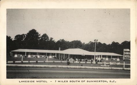 Lakeside Motel Summerton, SC Postcard