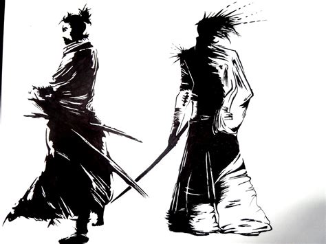 Samurai Ink Drawing By Colubusu On Deviantart