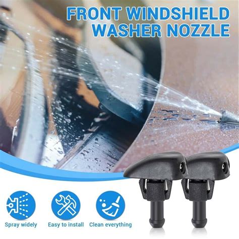 Pc Window Windshield Washer Spray Wiper Sprinkler Nozzle Universal Jet