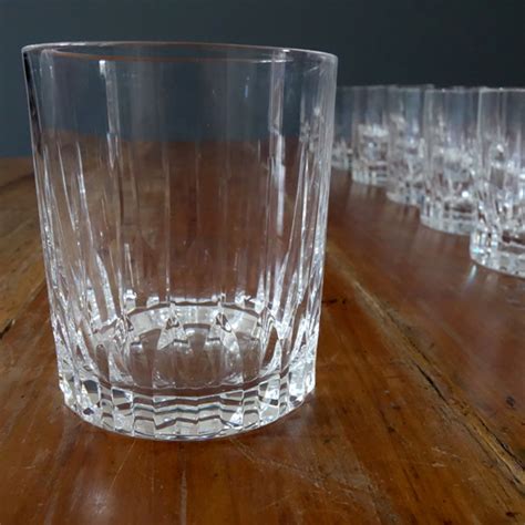 Old Fashioned Cut Crystal Whiskey Glasses Vintage And Antique Back