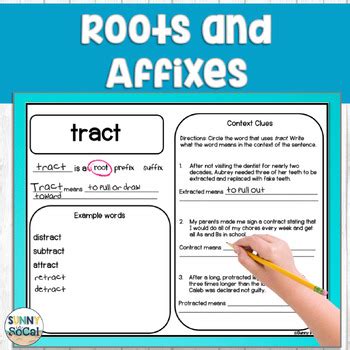 Roots and Affixes by Sunny in SoCal | TPT