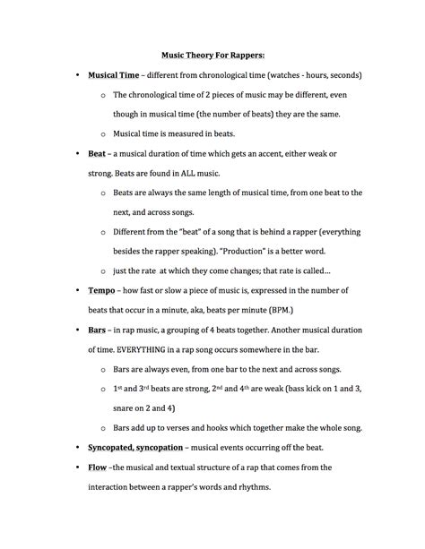 Rapper’s Music Theory – RAP ANALYSIS