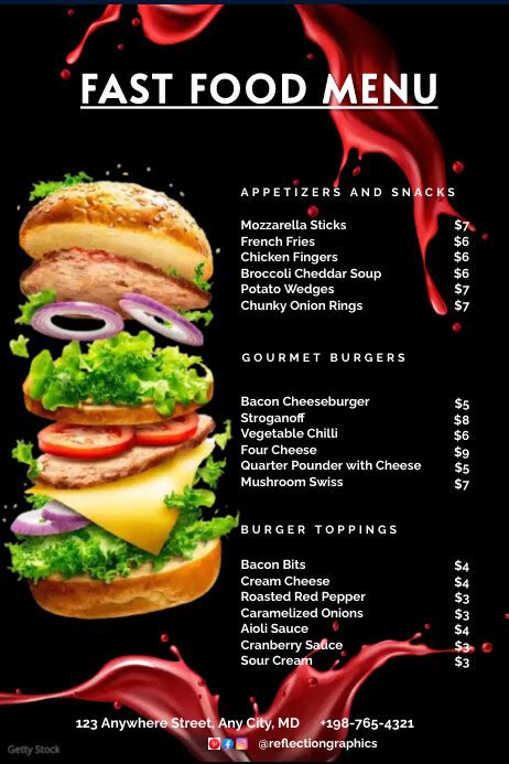 Food Menu Template Postermywall