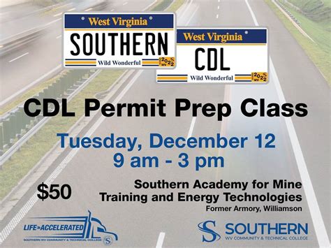 Cdl Permit Prep Class Southern West Virginia Community And Technical College