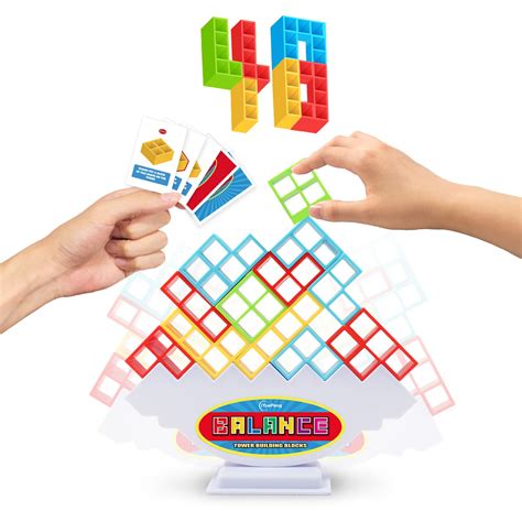 Buy IYuePeng 48Pcs Tetra Tower Drop Game Fun Stacking Building Blocks