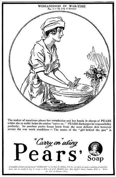 Pears Soap Advertisement Ww1 Munitions Worker Our Beautiful Wall Art