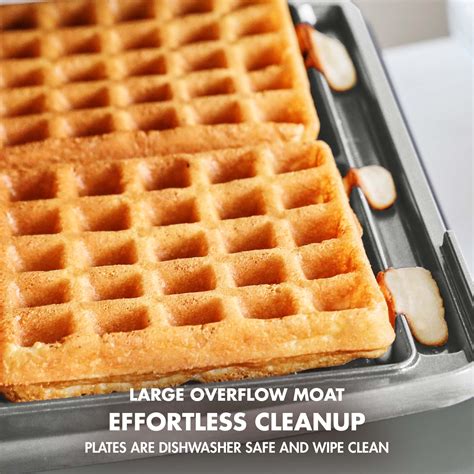 Snapklik.com : Elite 4-Square Belgian & Classic Waffle Iron, Healthy