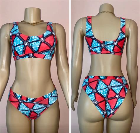 African Print Bikini Set Etsy