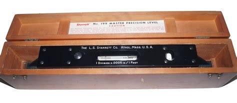 Starrett Master Precision Level 199 With Case ToolingCrib