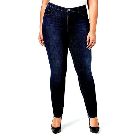 Jack David Jack David Dark Blue Womens Plus Size Stretch Soft Butter