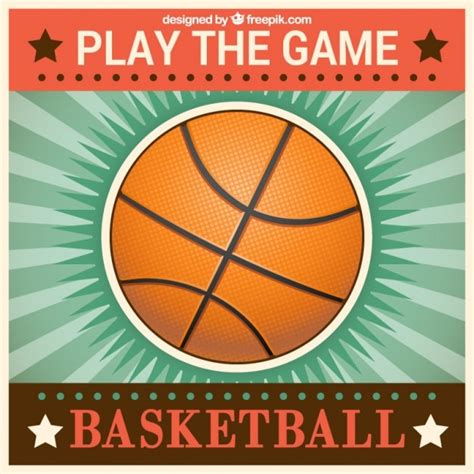 Retro Basketball Clip Art Vector Free Download