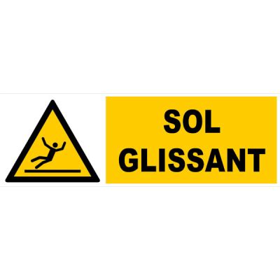 Panneau Danger Sol Glissant Achatmat