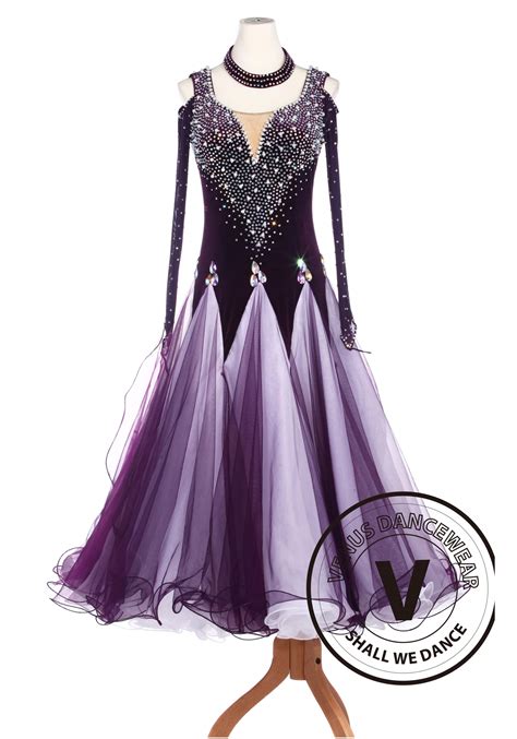 Royal Purple Ballroom Smooth Dance Competition Dress