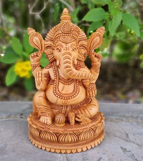 Kadam Wooden Pooja Ganpati Statue Temple At In Newai Id