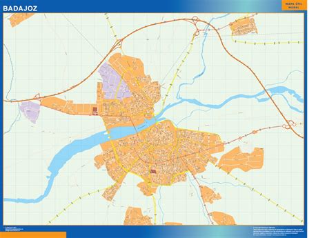 Mapa Vectorial Badajoz Eps Illustrator Map Vector World Maps