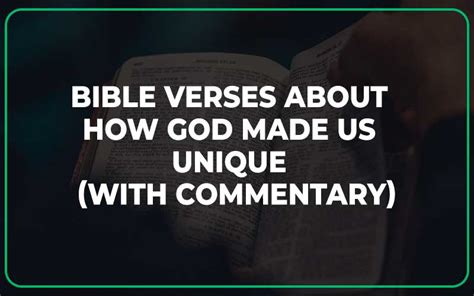 25 Bible Verses About How God Made Us Unique (With Commentary ...