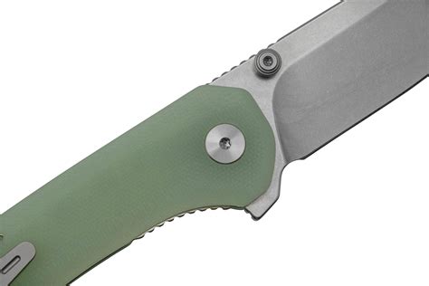 QSP Knife Kestrel QS145 A2 Stonewashed Jade G10 Pocket Knife