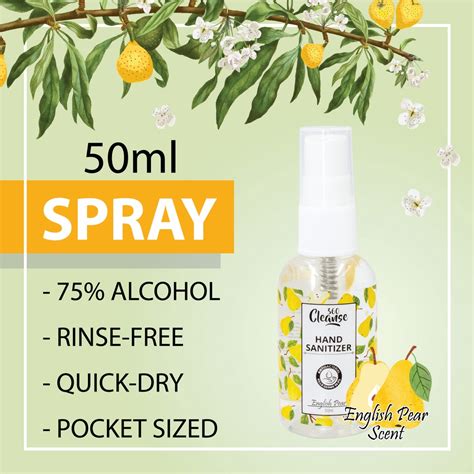 Cleanse360 English Pear Scent Hand Sanitizer 75 Ethanol Alcohol