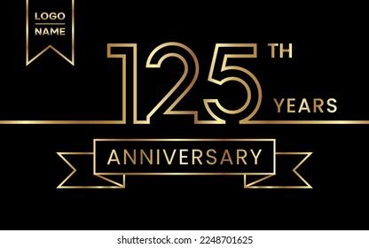 Th Anniversary Template Design Gold Color