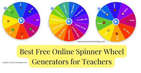 Best Free Online Spinner Wheel Generators | Educational Technology and ...