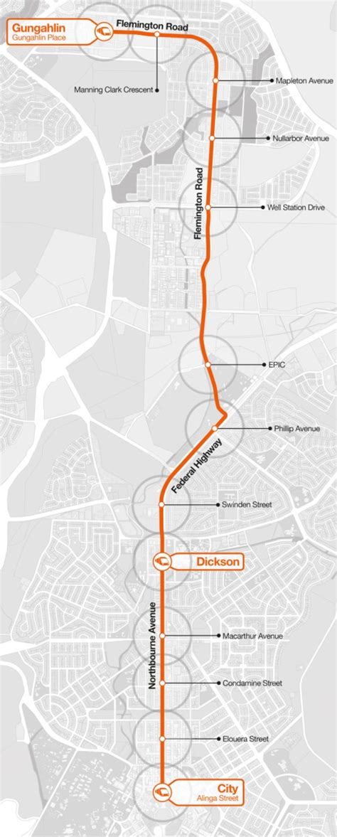 Transit Maps Submission Official Map Capitalmetro Lrt Pre Construction Map Canberra Australia