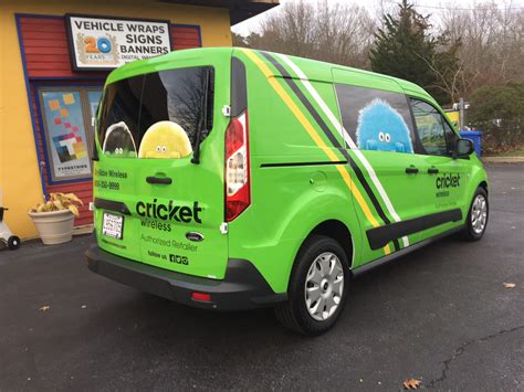 Color Change Wrap Ford Transit Cricket Wireless Sign And Graphic Photo