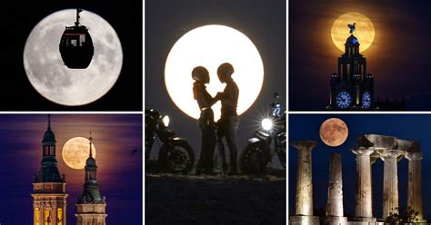 Blue Supermoon Uk Rare Lunar Event Seen Across The Country Uk News