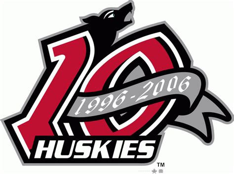 Rouyn-Noranda Huskies Logo - Anniversary Logo - Quebec Major Jr Hockey League (QMJHL) - Chris ...