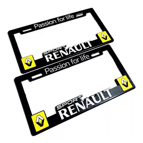 Par 2 Portaplacas Renault Clio Duster Kwid Kangoo Koleos MercadoLibre