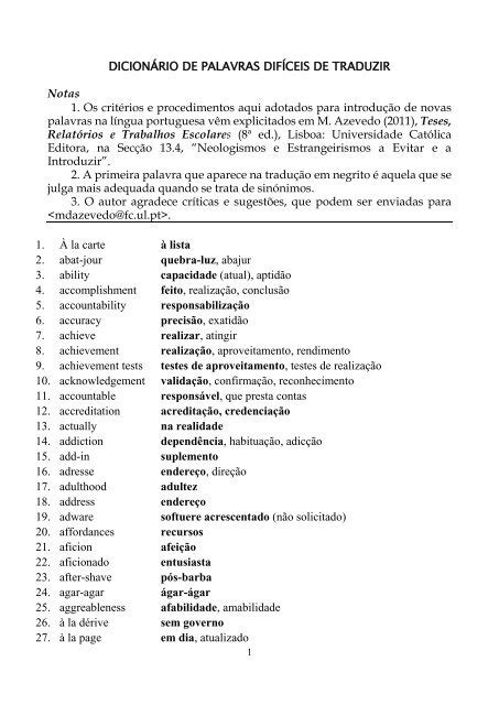Palavra Mais Dificil Do Dicionario Portugues - A Palavra Dificil
