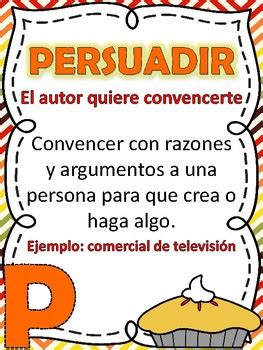 Proposito Del Autor Persuadir Informar Entretener Explicar Describir