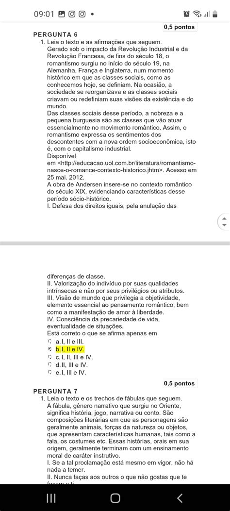 questionário unidade 1 Estudos Disciplinares VIII