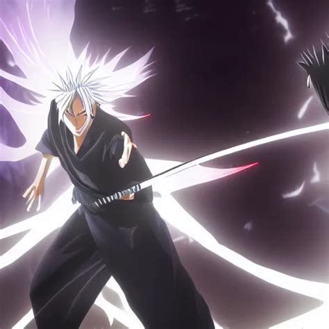 Portrait Of Anime Bleach Kuchiki Byakuya Vs Aizen 8 K Stable Diffusion