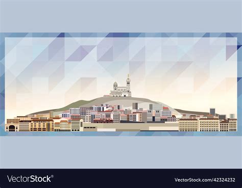 Marseille City Skyline Royalty Free Vector Image