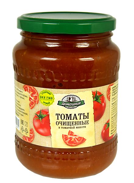 Томаты очищенные «Домашние заготовки» в томатной мякоти, 720 мл ...