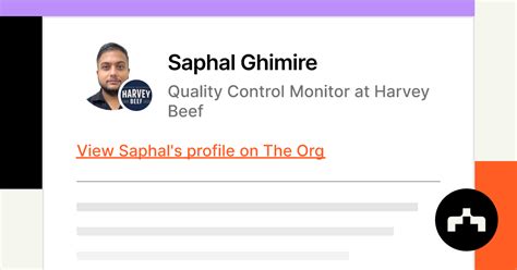 Saphal Ghimire - Quality Control Monitor at Harvey Beef | The Org