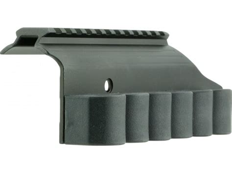 Tacstar 1081029 Shotgun Rail Mount W Sidesaddle 6 Rounds 12ga Moss